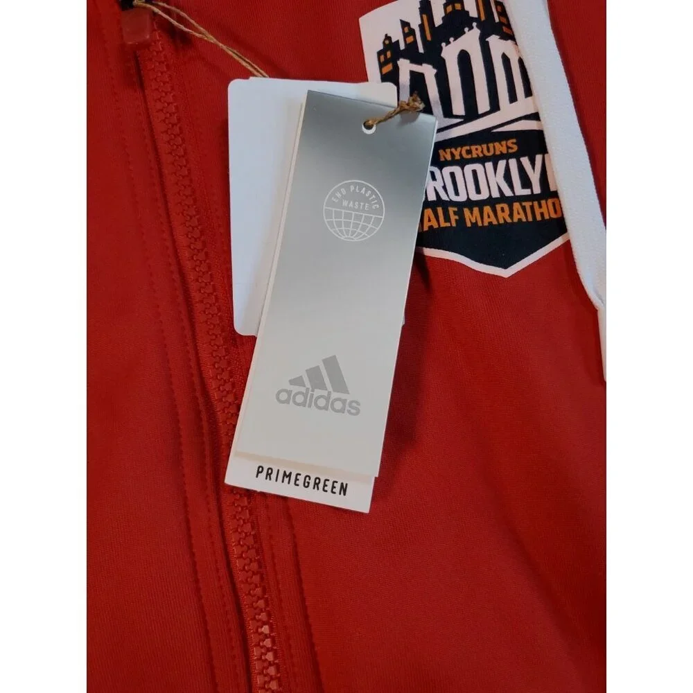 Adidas Medical BROOKLYN HALF MARATHON Hoodie Full Zip Track Size Small NEW